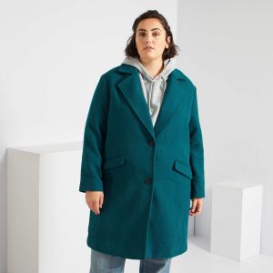 Вълнено палто макси размер