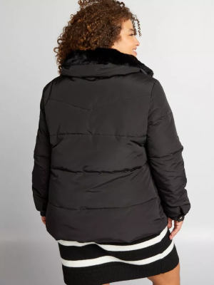 Голям размер дамско пухено яке