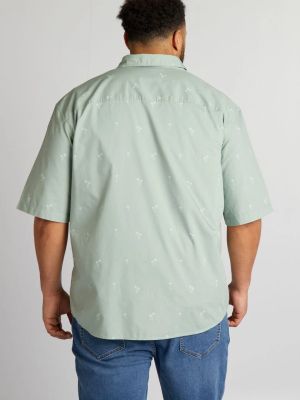 Мъжка риза голям размер с къс ръкав