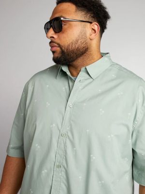 Мъжка риза голям размер с къс ръкав