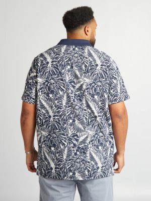 Мъжка блуза с флорални мотиви голям размер