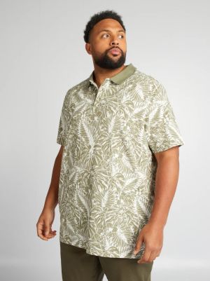 Мъжка блуза с флорални мотиви голям размер
