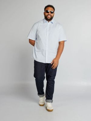 Голям размер мъжа риза с къс ръкав