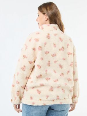 Дамска блуза шерпа с висока яка голям размер