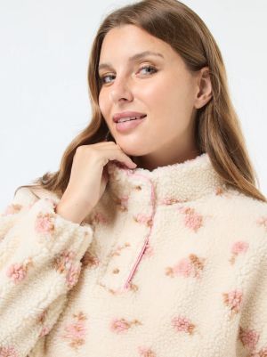 Дамска блуза шерпа с висока яка голям размер