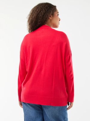 Дамски коледен пуловер макси размер