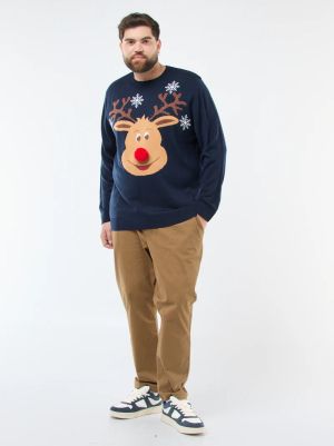 Мъжки коледен пуовер голям размер