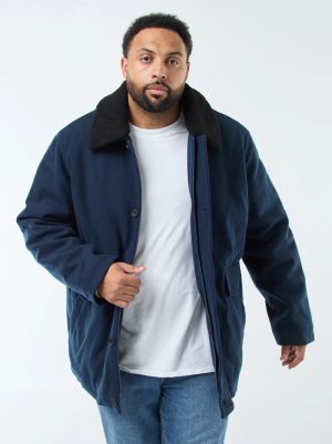 Вълнена парка с яка от овча кожа 