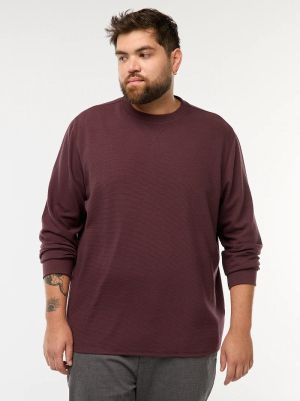 Лек пуловер с оребрена плетка и кръгло деколте 