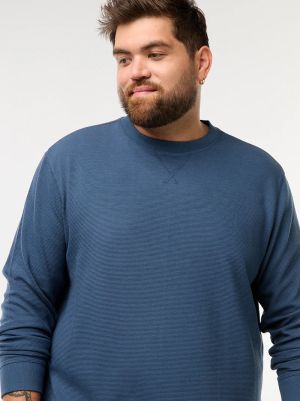 Лек пуловер с оребрена плетка и кръгло деколте 