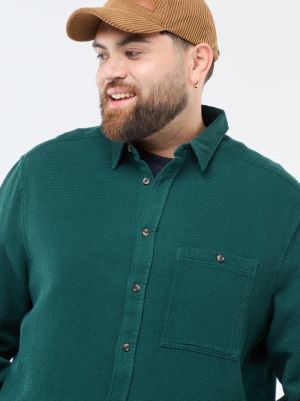 Едноцветна риза с вафлен ефект