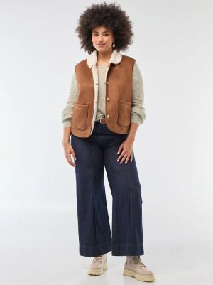 Голям размер дамски двулицев елек