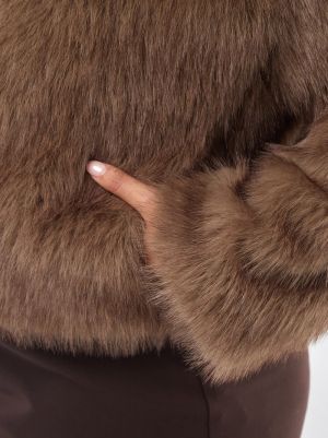 Дамско палто от еко кожа голям размер