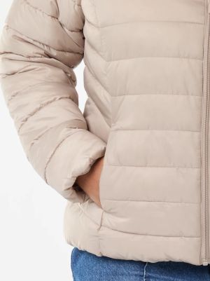 Дамско пухено яке с качулка 