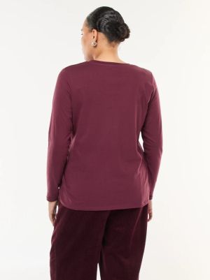 Голям размер дамска блуза с V-образно деколте