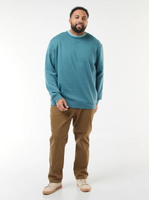 Голям размер мъжки суичър с обло деколте