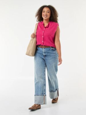 Голям размер дамска жилетка без ръкави