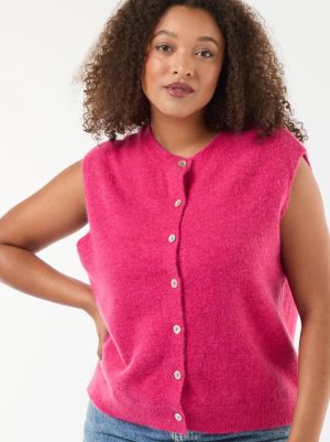 Голям размер дамска жилетка без ръкави