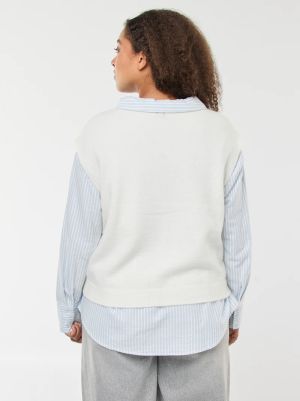 Голям размер дамска жилетка без ръкави