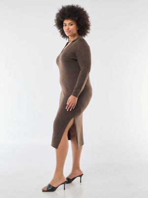 Дълга рокля с поло яка