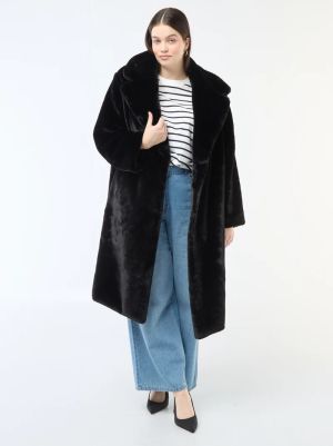 Дълго палто от еко кожа 