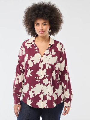 Голям размер дамска риза с креп ефект