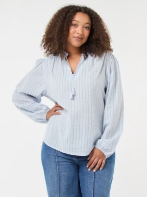 Голям размер дамска блуза с широки ръкави