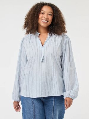 Голям размер дамска блуза с широки ръкави