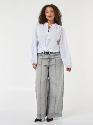 Голям размер дамска блуза с широки ръкави