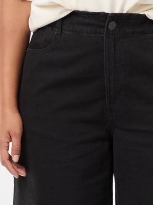 Дамски дънки с широки крачоли и ластик в колана