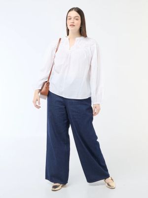 Дамска блуза с дълъг ръкав с бродерия