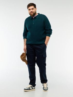 Мъжки пуловер с поло яка