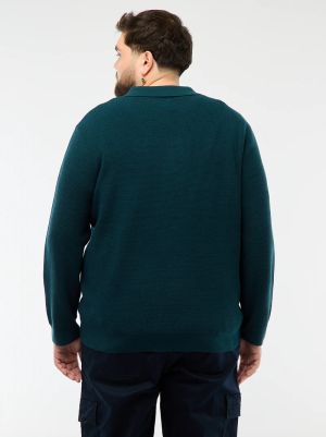 Мъжки пуловер с поло яка