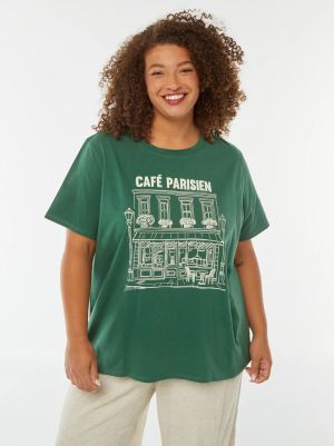 Голям размер дамска тениска 100% памук