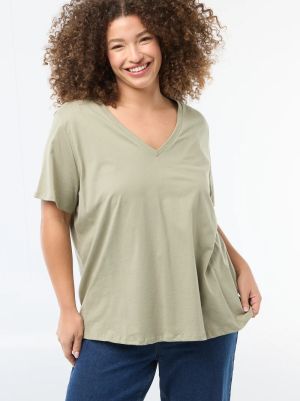 Голям размер дамска тениска 100% памук