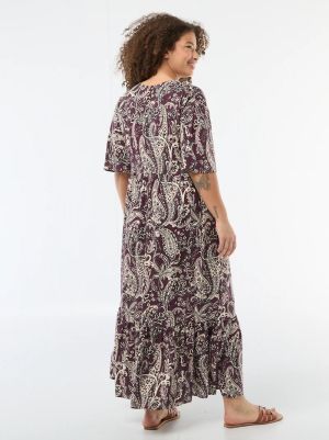 Еластична рокля с елегантен принт
