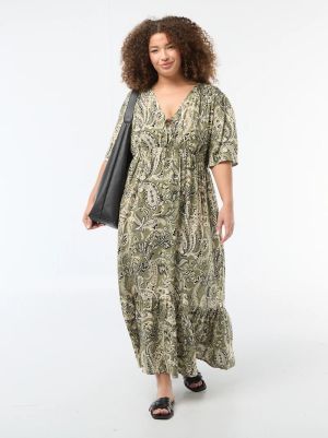 Еластична рокля с елегантен принт