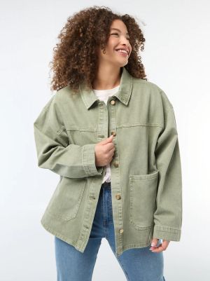 Голям размер дамско дънково яке