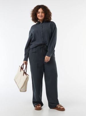 Ефирна риза дълъг ръкав  от ленен и памук