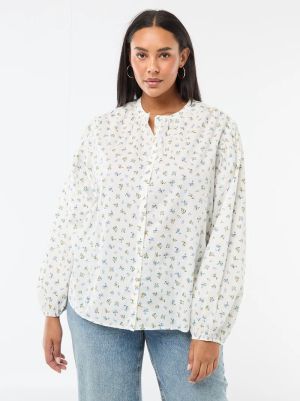 Дамска риза с кръгло деколте и дълъг ръкав