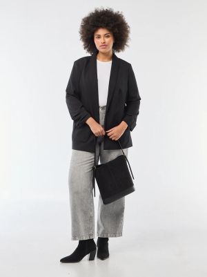 Дълго дамско сако с навити ръкави