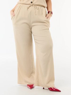 Широк дамски панталон голям размер