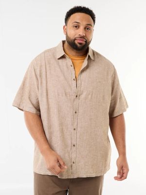 Мъжка  лененa риза голям размер