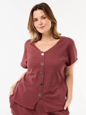 Дамска жилетка с къс ръкав макси размер