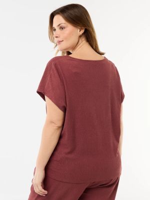 Дамска жилетка с къс ръкав макси размер