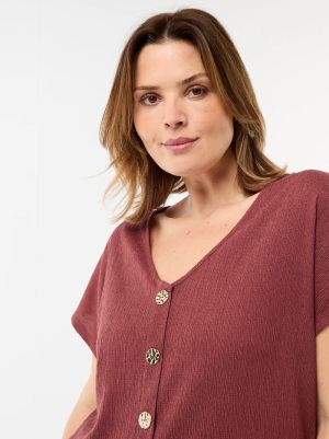 Дамска жилетка с къс ръкав макси размер