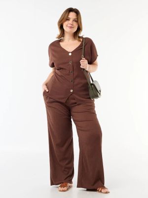 Дамска жилетка с къс ръкав макси размер