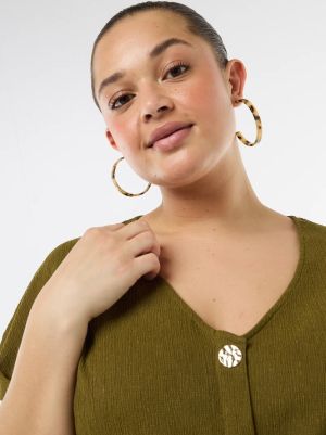 Дамска жилетка с къс ръкав макси размер