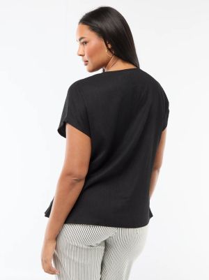 Дамска жилетка с къс ръкав макси размер