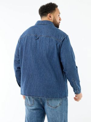 Мъжка дънкова риза голям размер